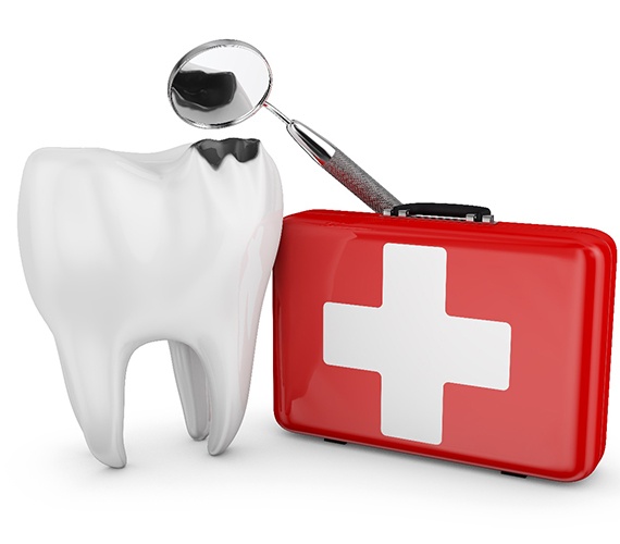 illustration of dental emergency in Fort Worth 