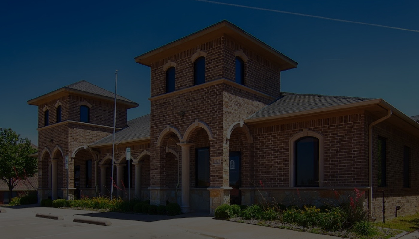 Outside view of Harris Parkway Dental Care office building in Fort Worth