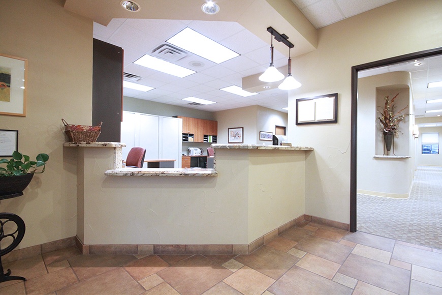 Reception area of Harris Parkway Dental Care