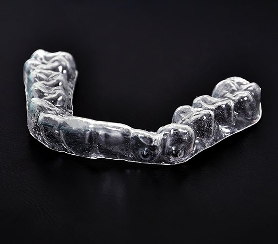 Clear nightguard for teeth grinding