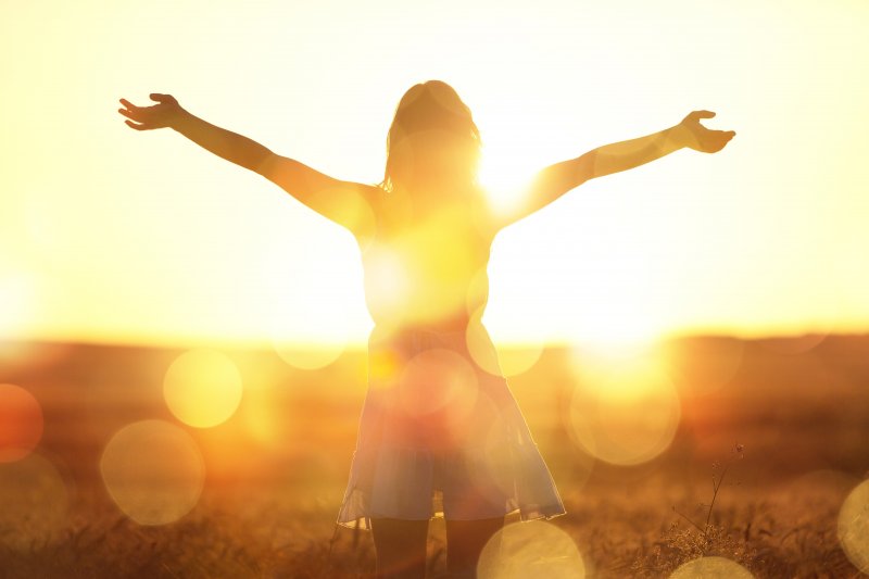 person enjoying vitamin D from sunshine in Fort Worth